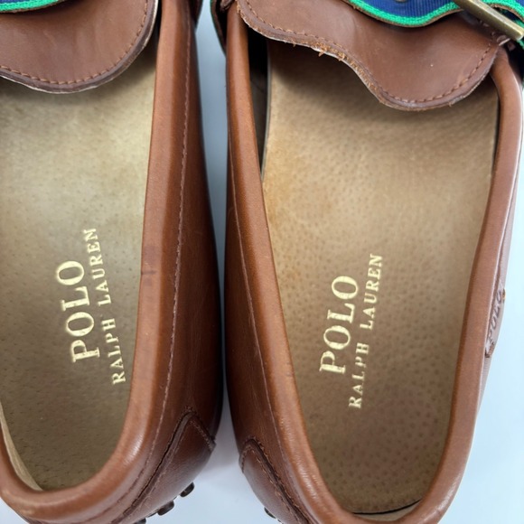 Polo Ralph Lauren Men Drivers Wessel 10.5D Brown Leather Webbing Strap Old Money main image 9